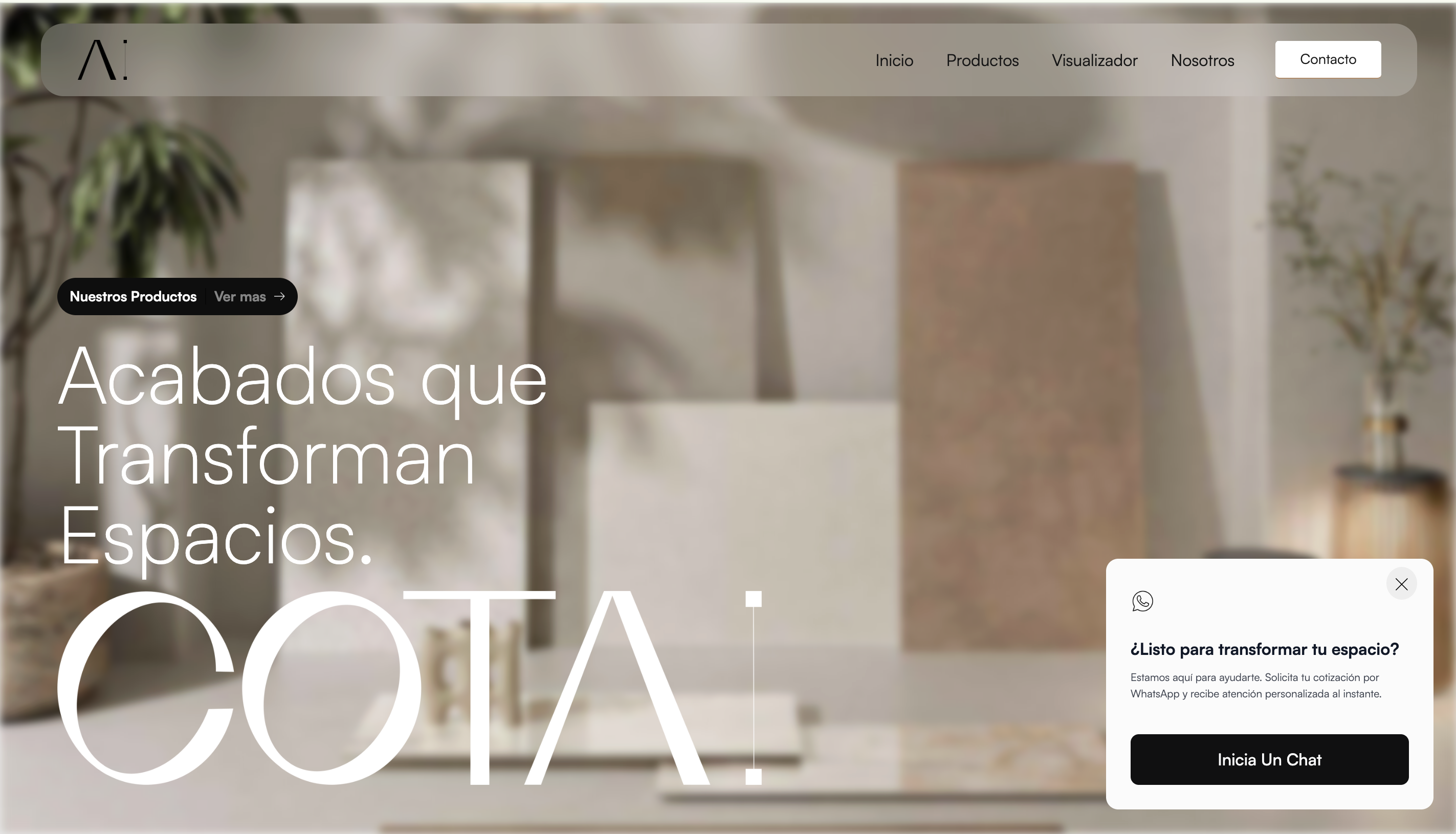 Cota Acabados — Premium coatings · Brand & site