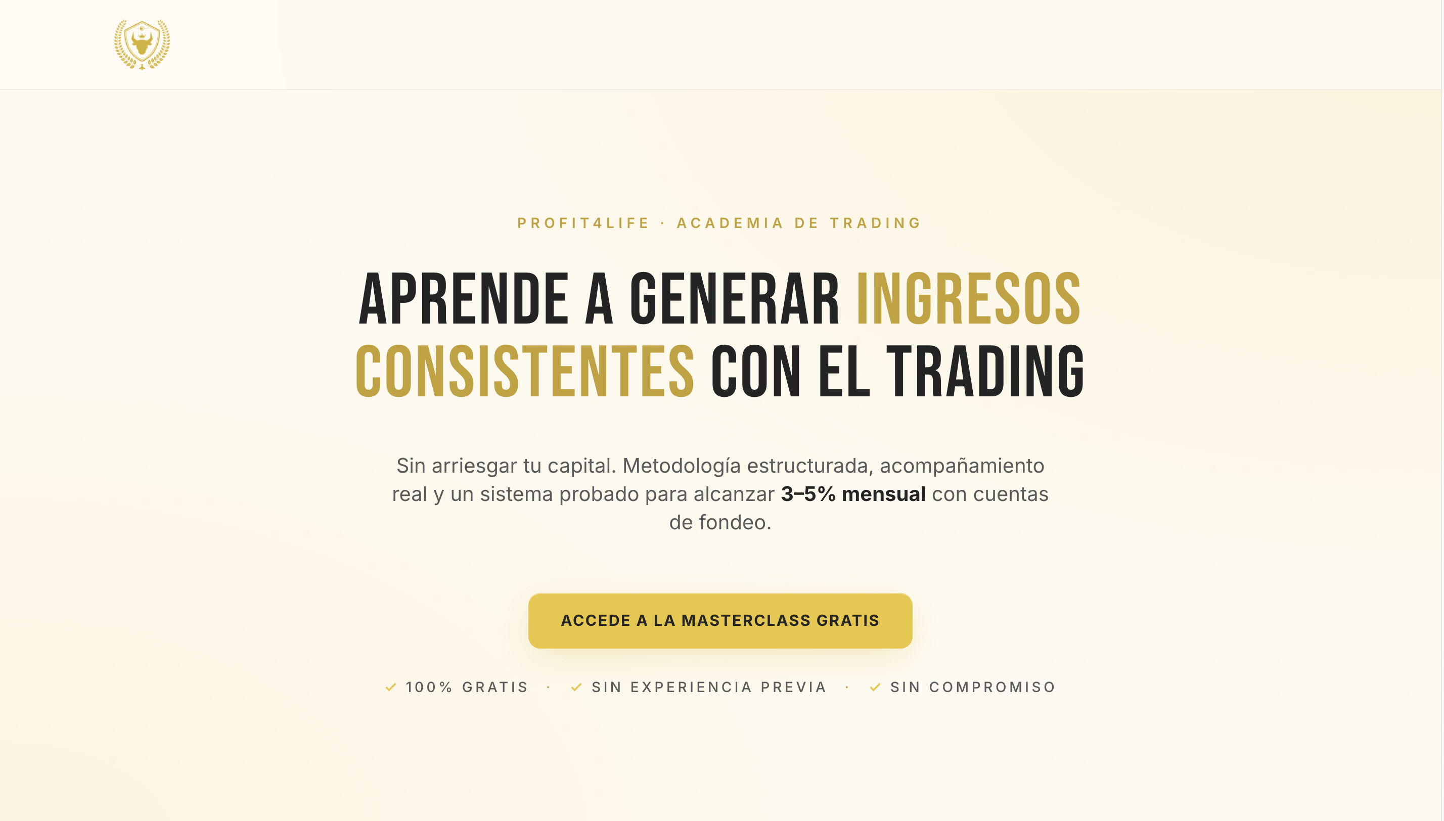 Profit4Life — Trading academy · Brand & site